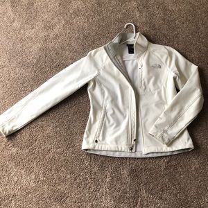 North Face Medium White Soft Shell Jacket